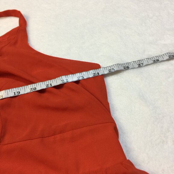 New! Torrid Maxi Tank Dress 4X Plus Orange Chiffon Embroidered Cross Back - Picture 8 of 15